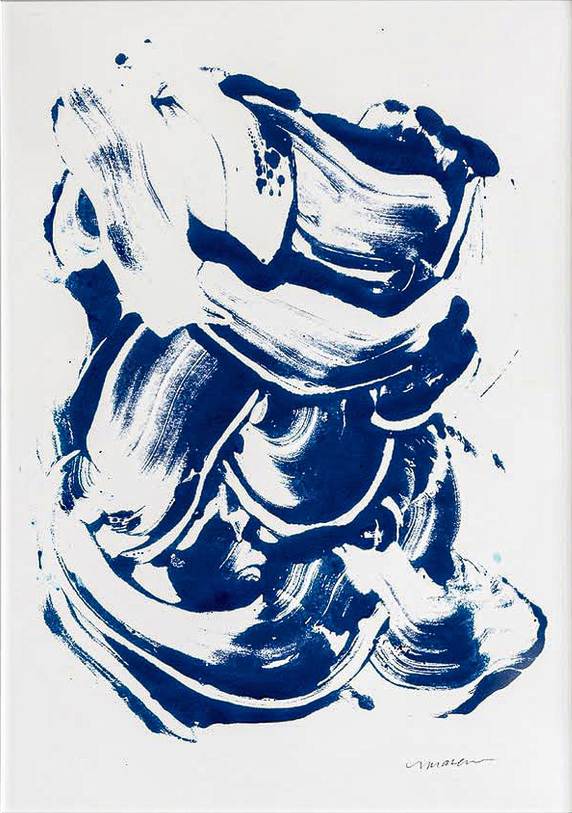 Acrylic monoprint on paper, 2023