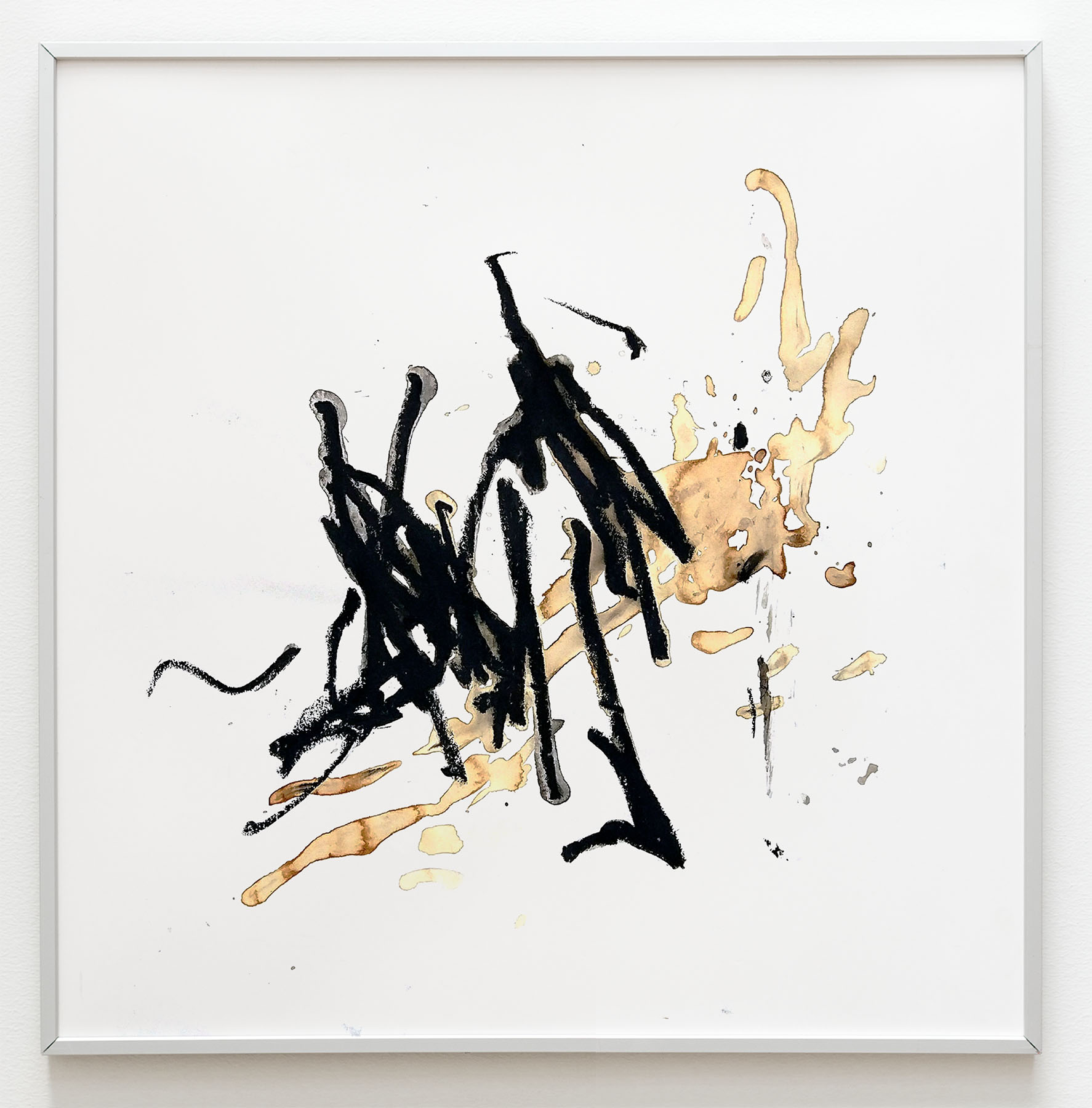 Short Poems, oil stick and coffee on paper, 30 x 30cm, 2017